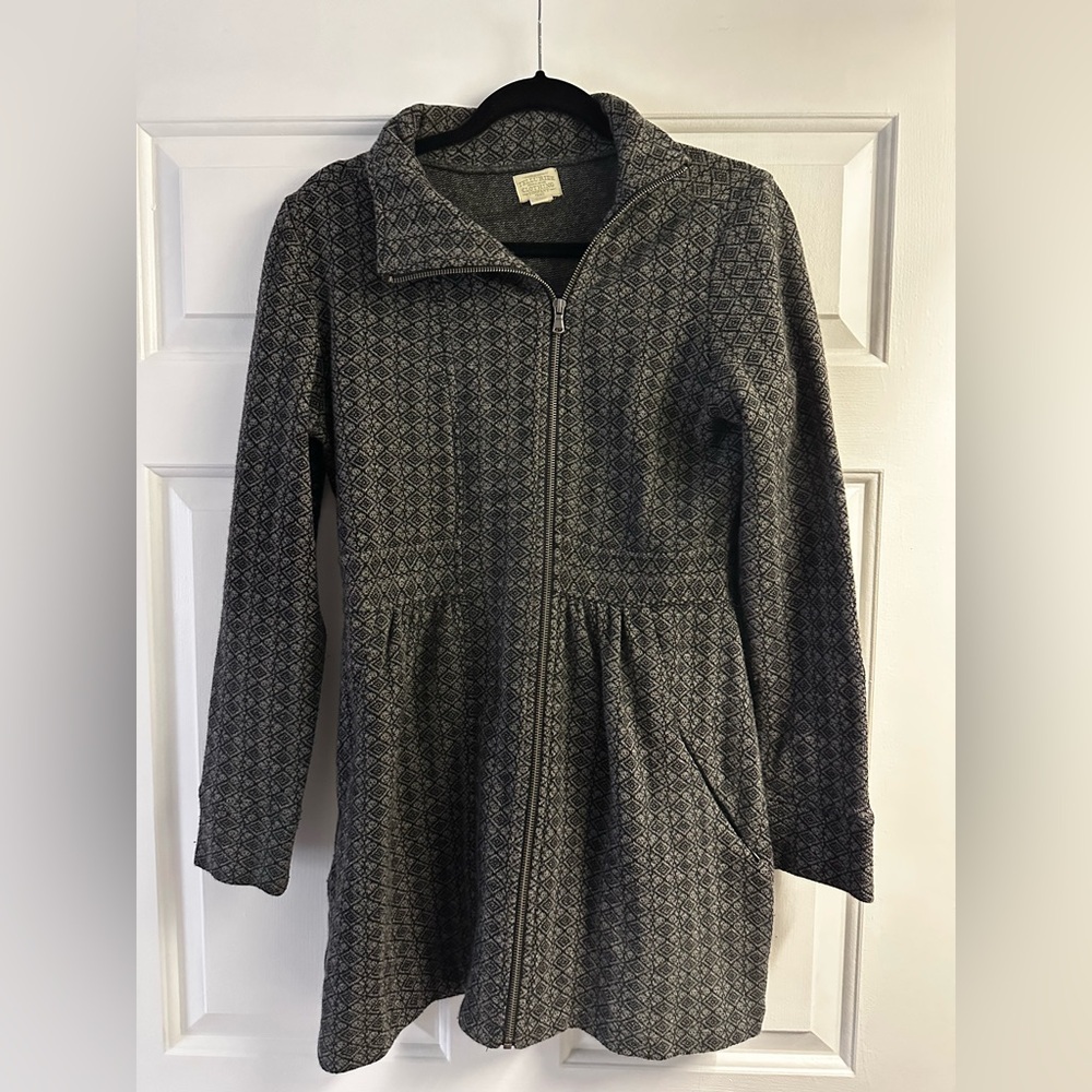 Vintage Gray Patterned Wool Jacket